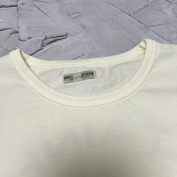 Knickerbocker Fountainhead NY Globe Pocket T-Shirt SIZE S Milk White Cotton Top - Picture 10 of 10
